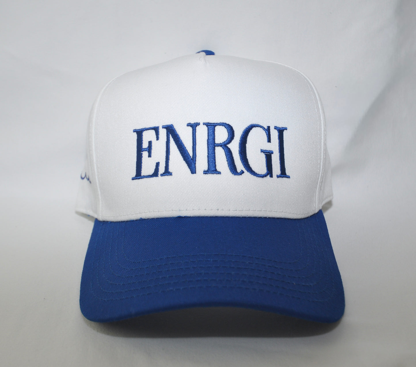 THE Hat- White & Royal Blue